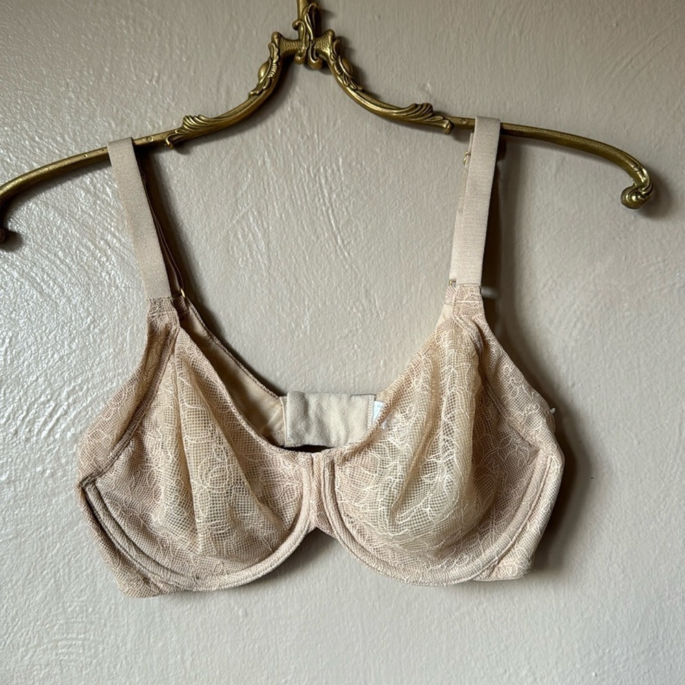Donna Karan Incognito Intimates All Over Lace Unlined Underwire Bra Size 32D